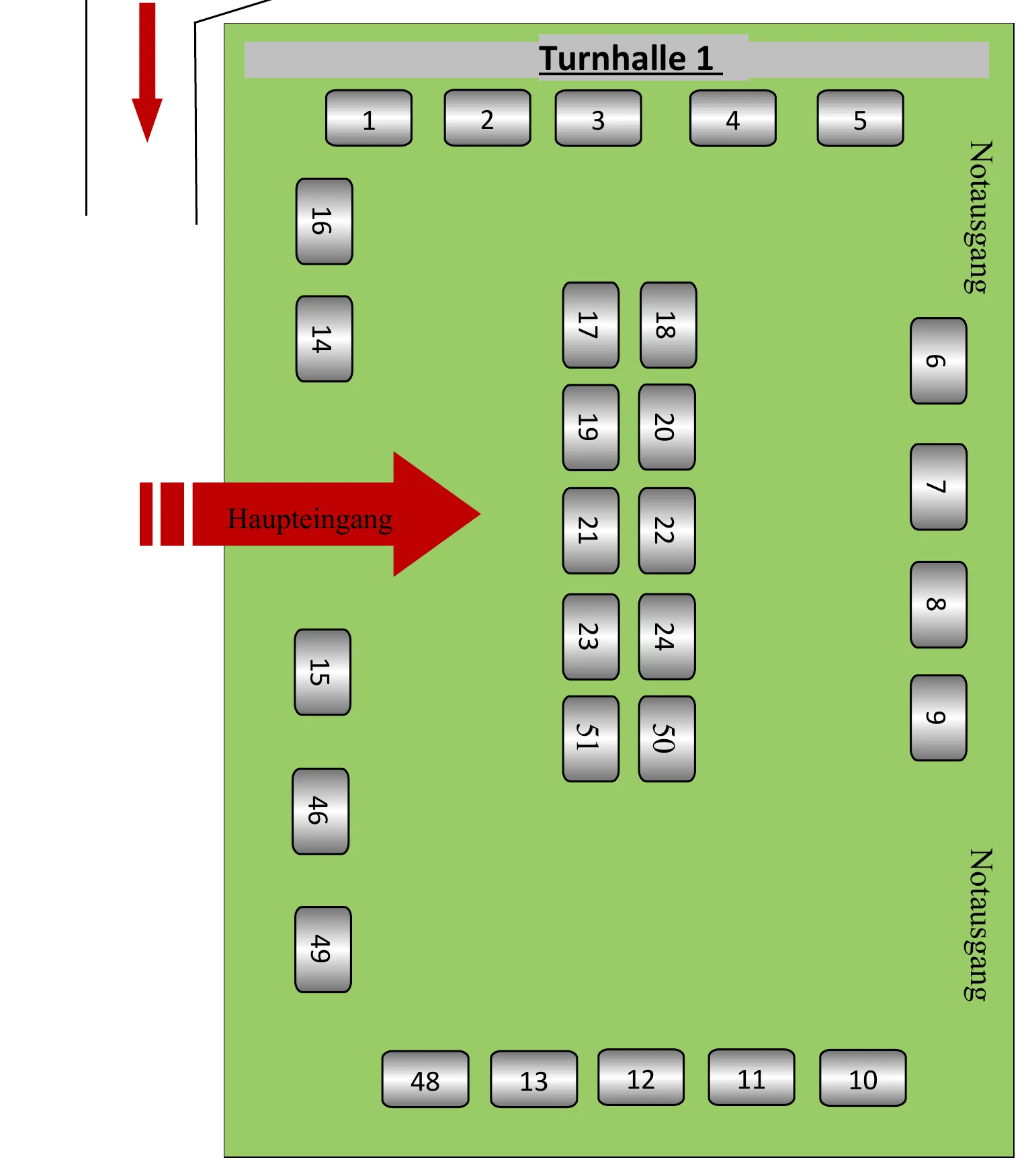 Standplan Turnhalle 1